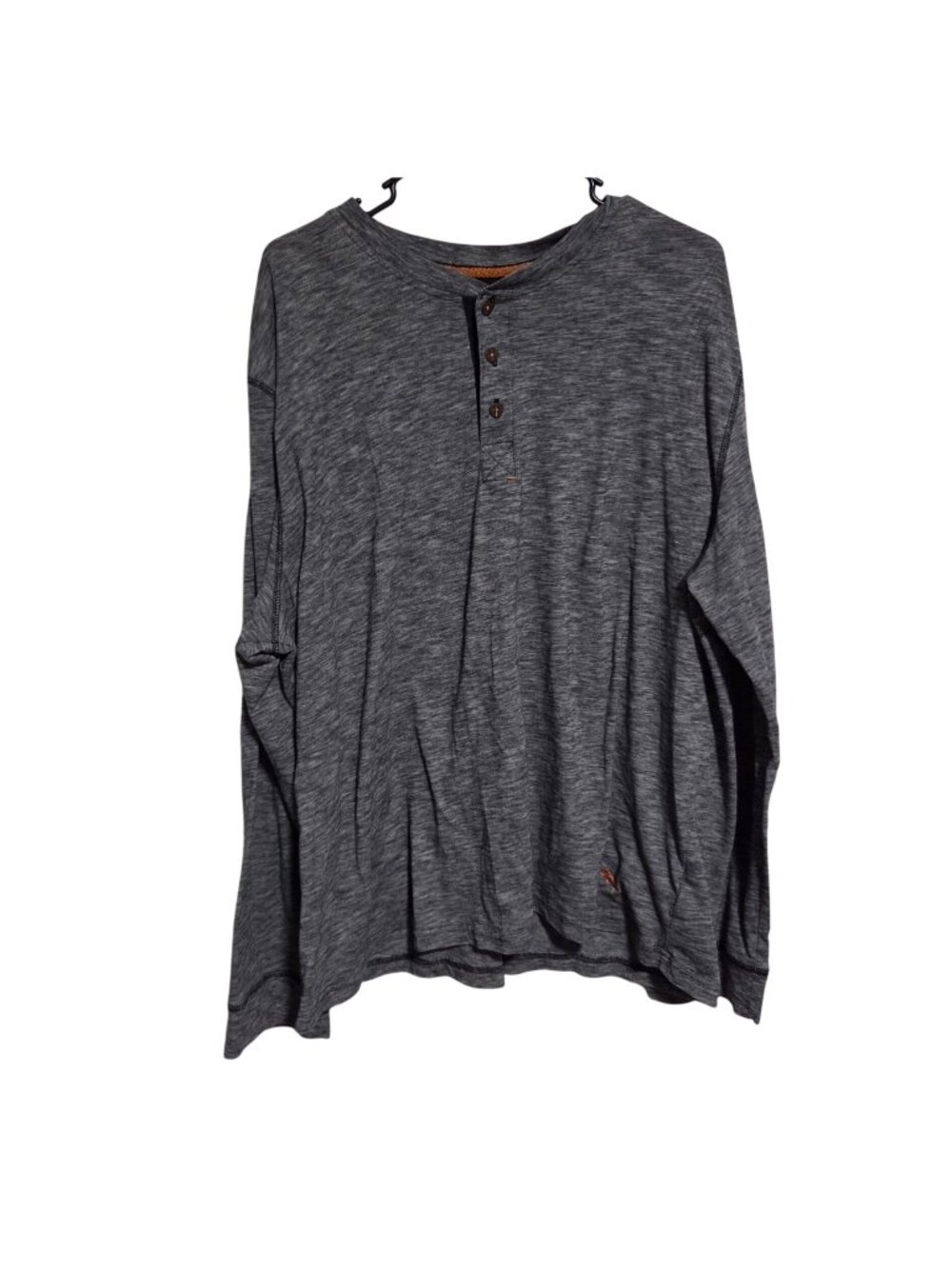 Tommy Bahama Henley Shirt Mens Size XXL Gray Long Sleeve Comfort Casual Top